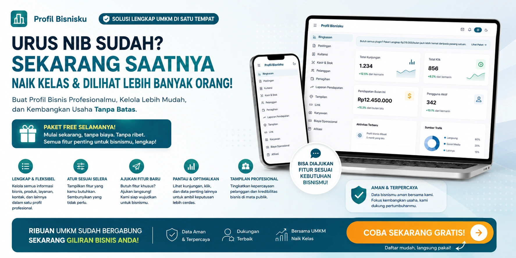 Buat profil bisnis online gratis di Profil Bisnisku
